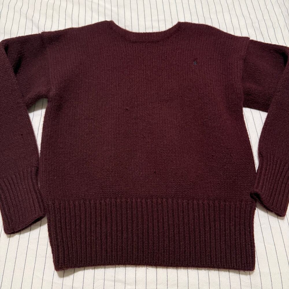 Vintage 90s Polo Ralph Lauren 100% wool burgundy wine purple sweater size M